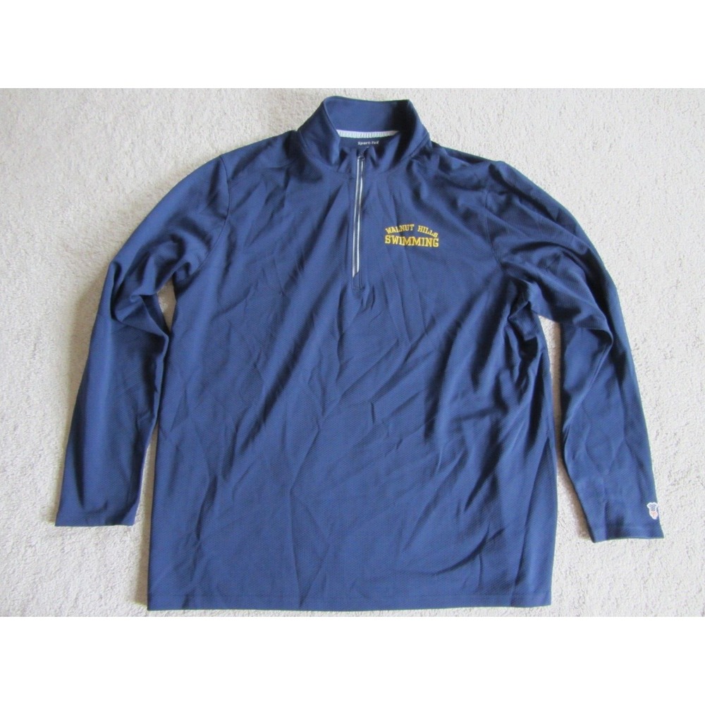 Sport Tek Walnut Hills Swimming High School 1/4 Zip Pullover Shirt Mens XL Blue
